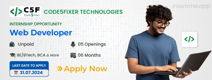 Code5Fixer Technologies - Web Developer